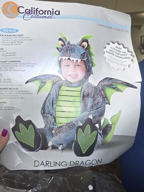 California Costumes Infant Darling Dragon Costume - Green